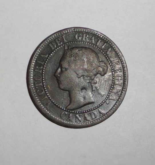 Munt Canada misslag one cent 1900, Verzenden, Noord-Amerika, Losse munt