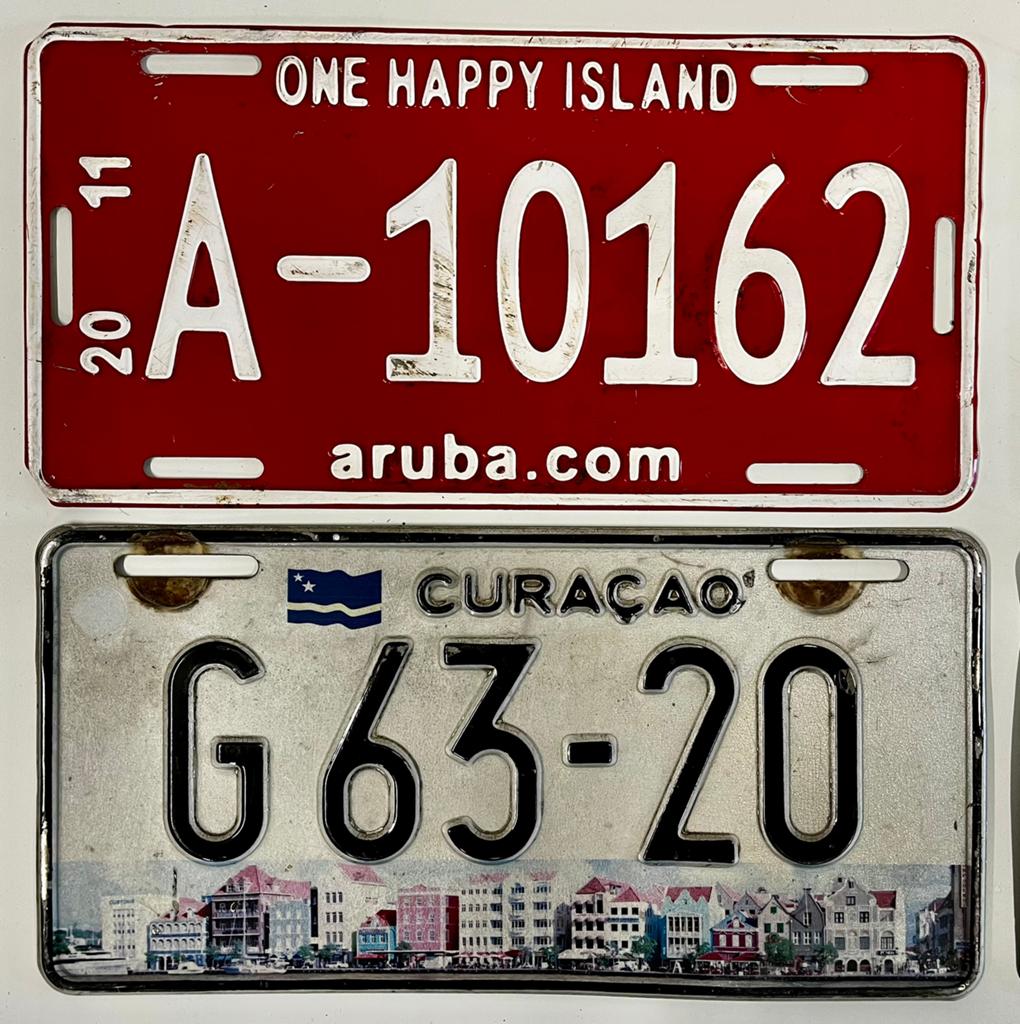 Nummerplaten Aruba en Curacao, Verzamelen, Ophalen of Verzenden