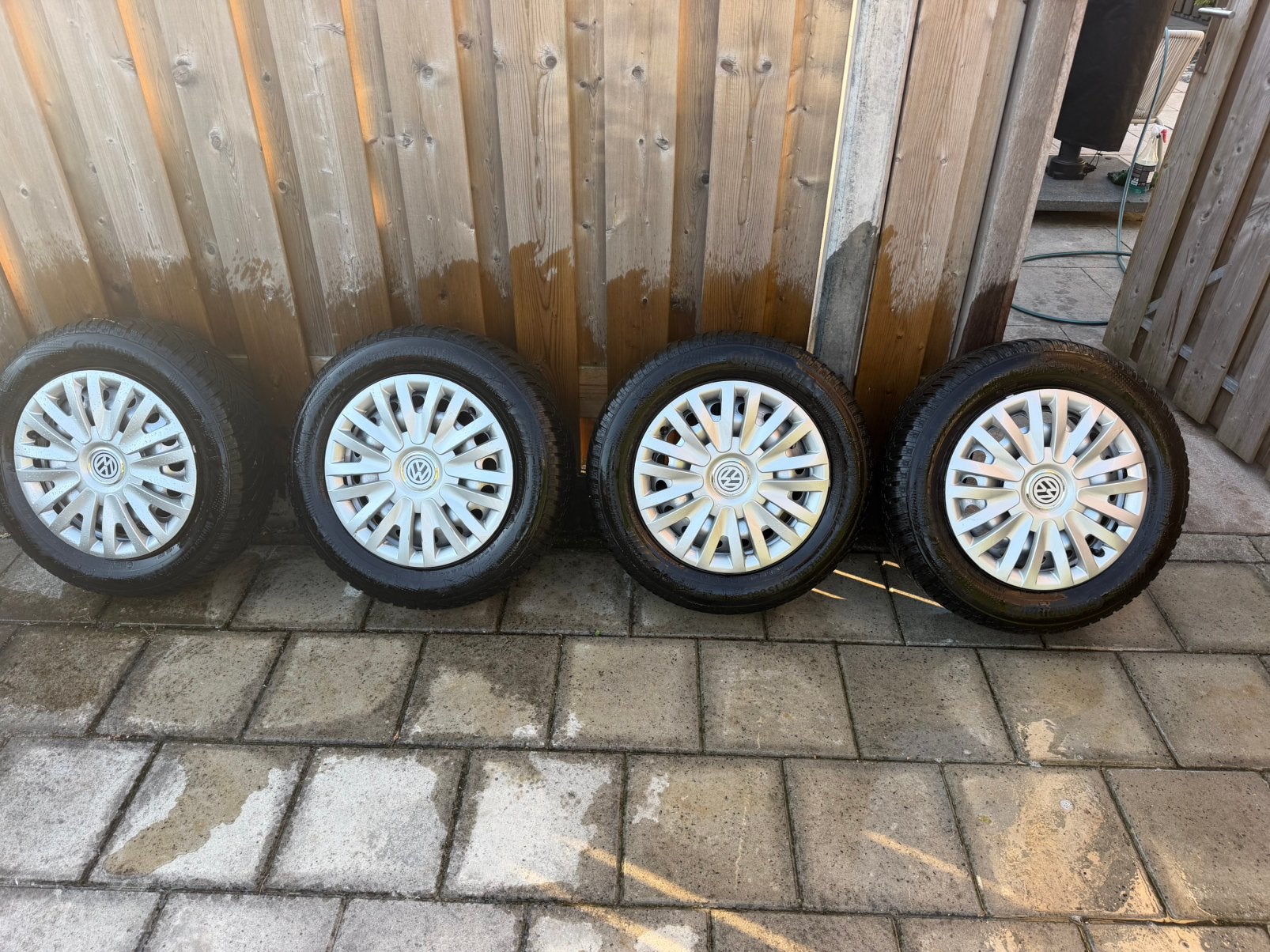 Winter set caddy 5x112 Continental, Ophalen, Bestelwagen, Winterbanden, Banden en Velgen