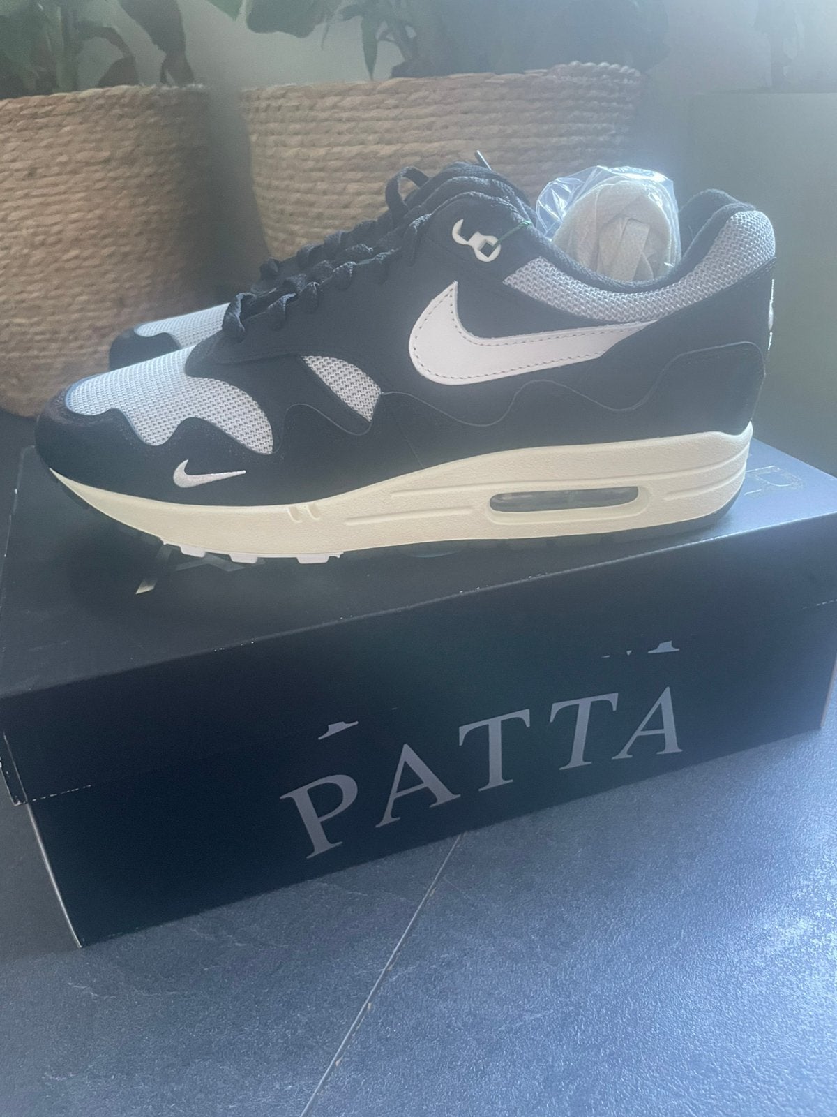 Nike Air Max 1 Patta Black! Nieuw! Maat 43! OG, Zwart, Nieuw, Ophalen of Verzenden, Sneakers of Gympen
