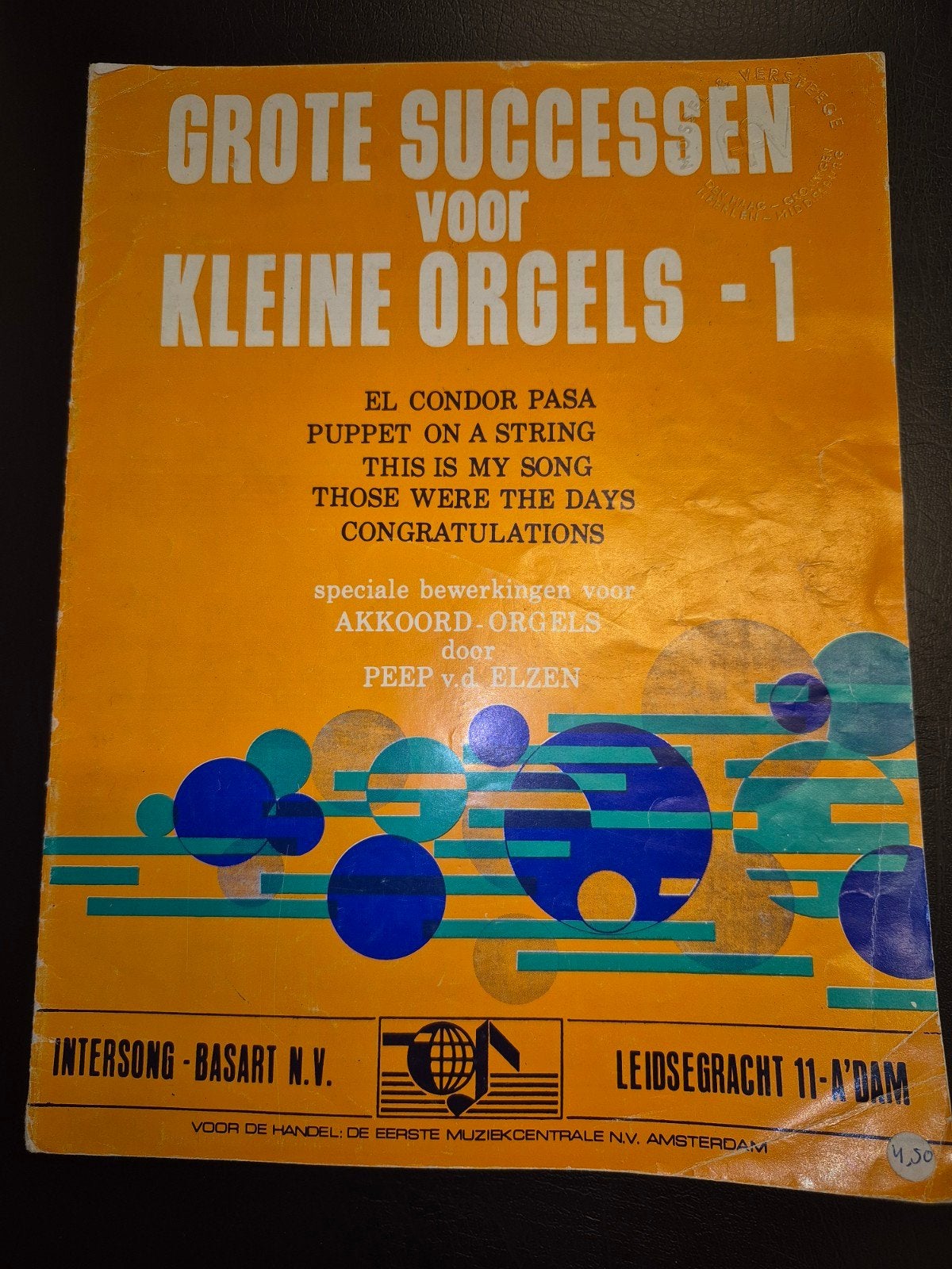 Grote Successen voor Kleine Orgels - 1 (bladmuziek), Orgel, Gebruikt, Overige soorten, Ophalen of Verzenden