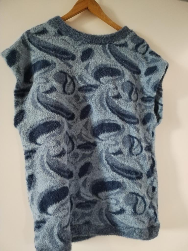 Zachte Zara Paisley Mouwloze Top - Maat S, Blauw, Zara, Ophalen of Verzenden, Zo goed als nieuw