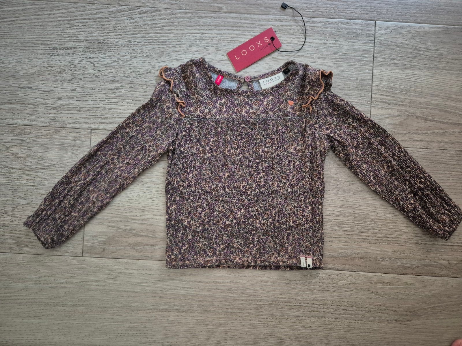 Looxs blouse longsleeve shirt bloemetjes mt 110/116, Kinderen en Baby's, Kinderkleding | Maat 110, Ophalen of Verzenden, Zo goed als nieuw