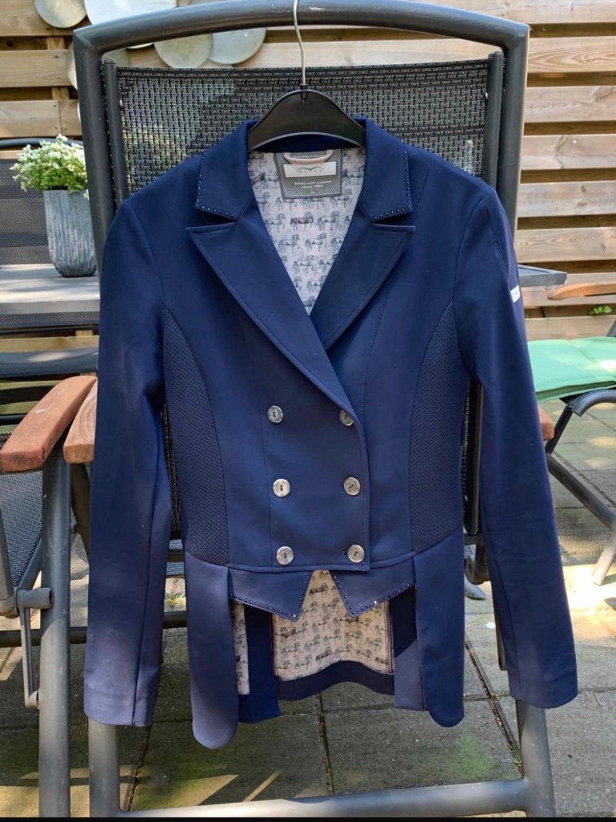 Korte blauwe slipjas van Animo., Dieren en Toebehoren, Ophalen of Verzenden, Gebruikt, Dressuur, Bovenkleding