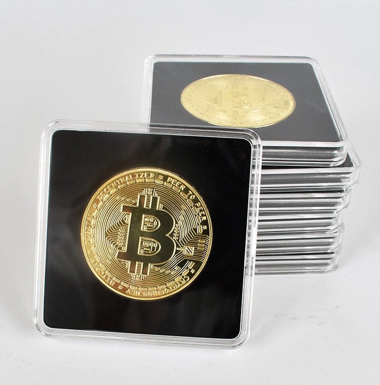 Bitcoin Metalen Munt / Crypto Cryptomunt BTC, Postzegels en Munten, Munten | Amerika, Losse munt, Noord-Amerika, Verzenden