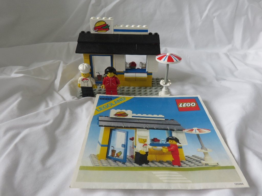 Lego classic town, set 6683 Burger Stand, Compleet, Lego, Ophalen of Verzenden, Complete set