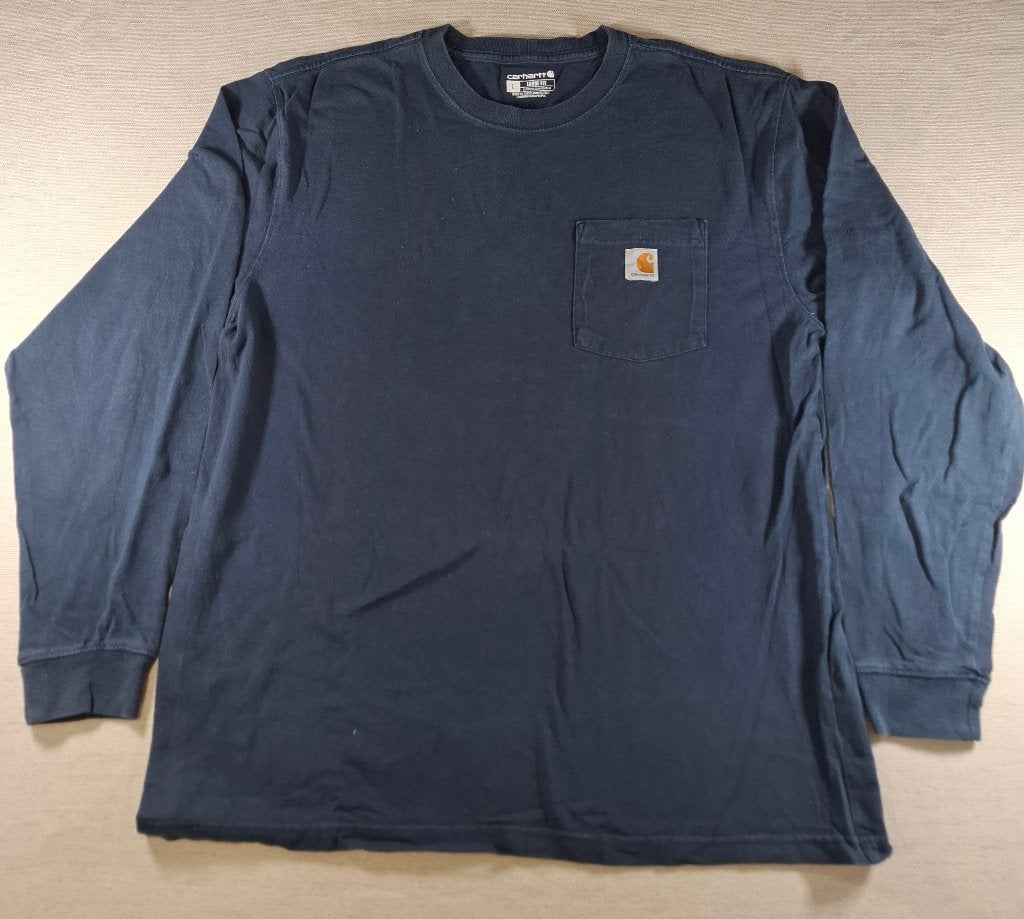 Carhartt T-shirt – Blauw, Maat L, Kleding | Heren, T-shirts, Maat 52/54 (L), Carhartt, Gedragen, Verzenden
