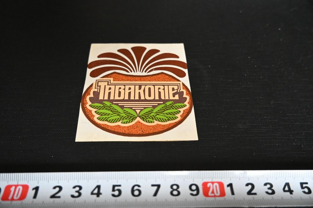 sticker TABAKORIE, Verzamelen, Stickers, Zo goed als nieuw, Ophalen