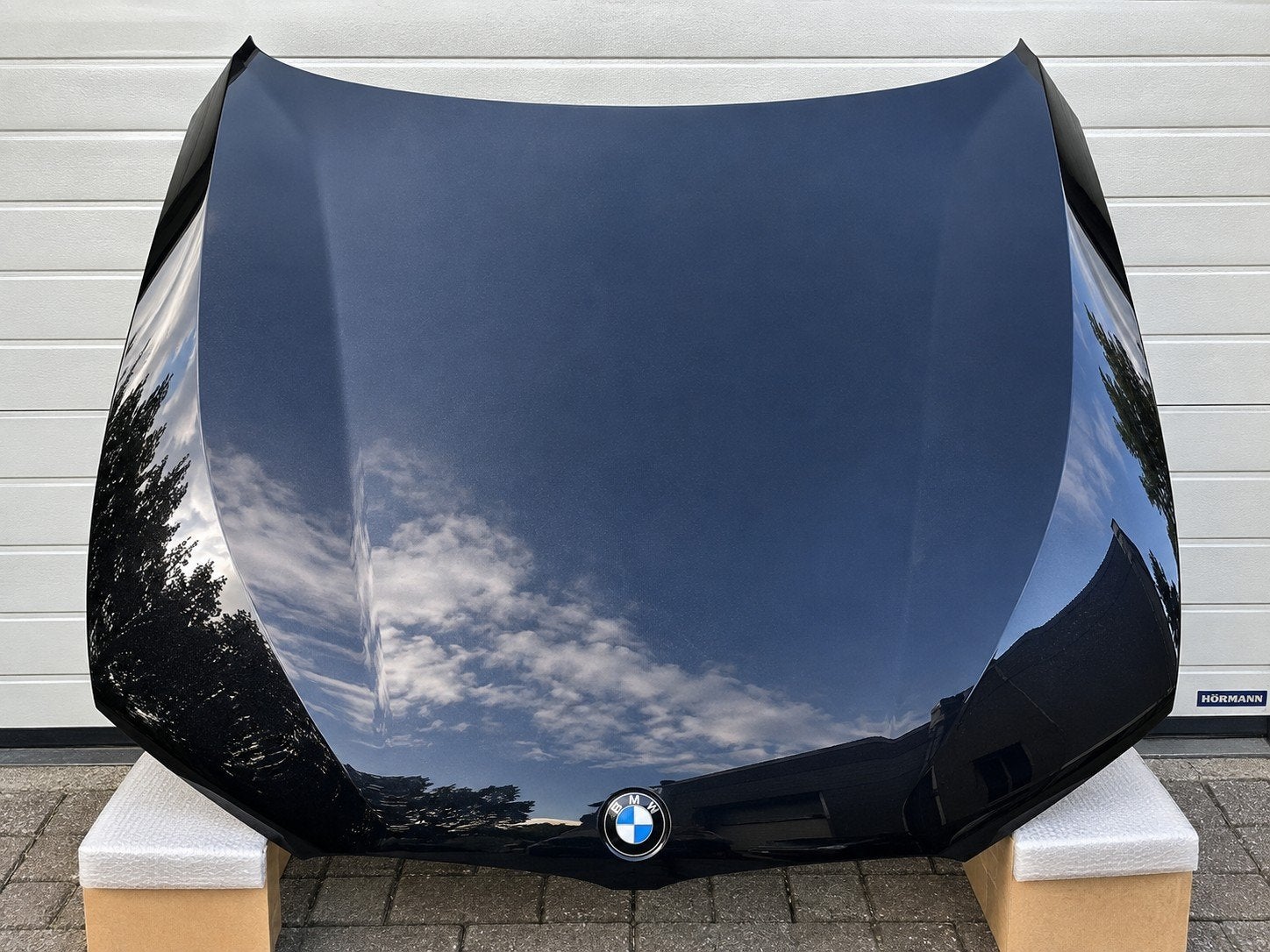 Originele BMW 5 Serie G30 Motorkap – Carbonschwarz Metallic, Ophalen, Gebruikt, Voor, BMW