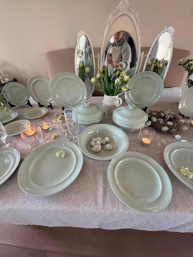 Spode Flemish Green servies izgst uit Engeland antiek!, Antiek en Kunst, Ophalen