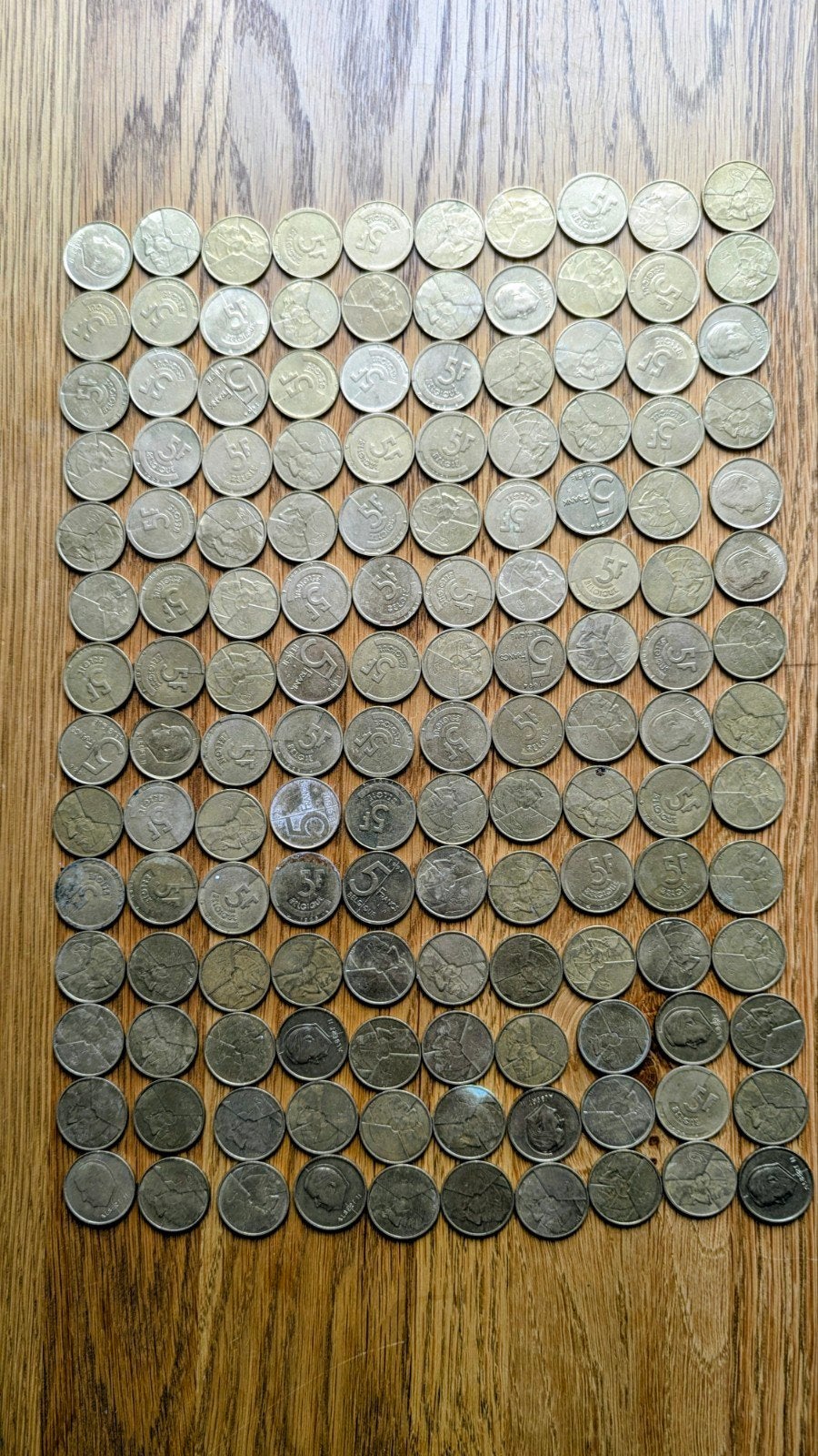 140 Belgische 5 franc munten, Ophalen of Verzenden
