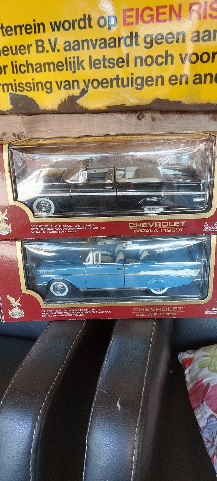 Chevrolet Impala (1959) & Bel Air (1957) modelauto's, Ophalen of Verzenden