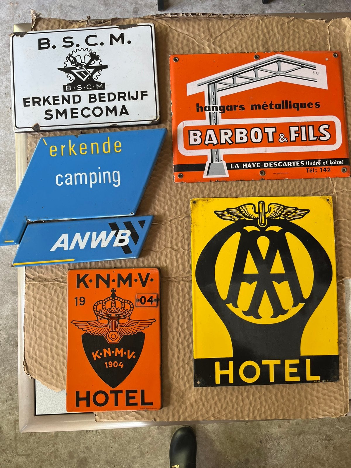 Emaille reclame borden, Ophalen of Verzenden, Zo goed als nieuw, Reclamebord