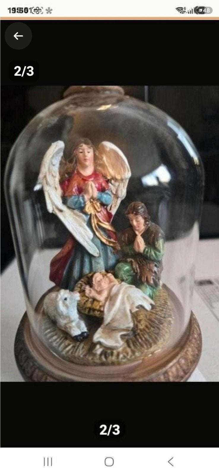 Kerststal in glazen stolp - Kerstdecoratie, Ophalen of Verzenden, Nieuw