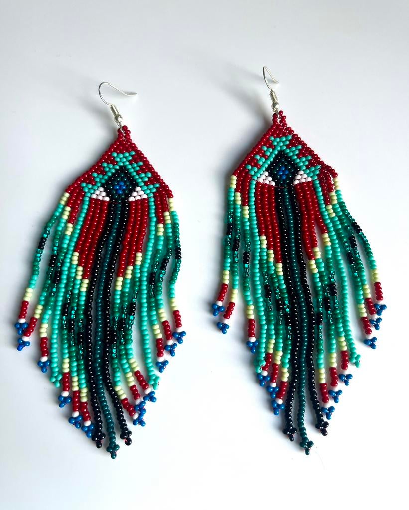 Spectaculaire oorbellen uit Ecuador -kraaltjes- NIEUW!, Hangers, Overige kleuren, Nieuw, Ophalen of Verzenden