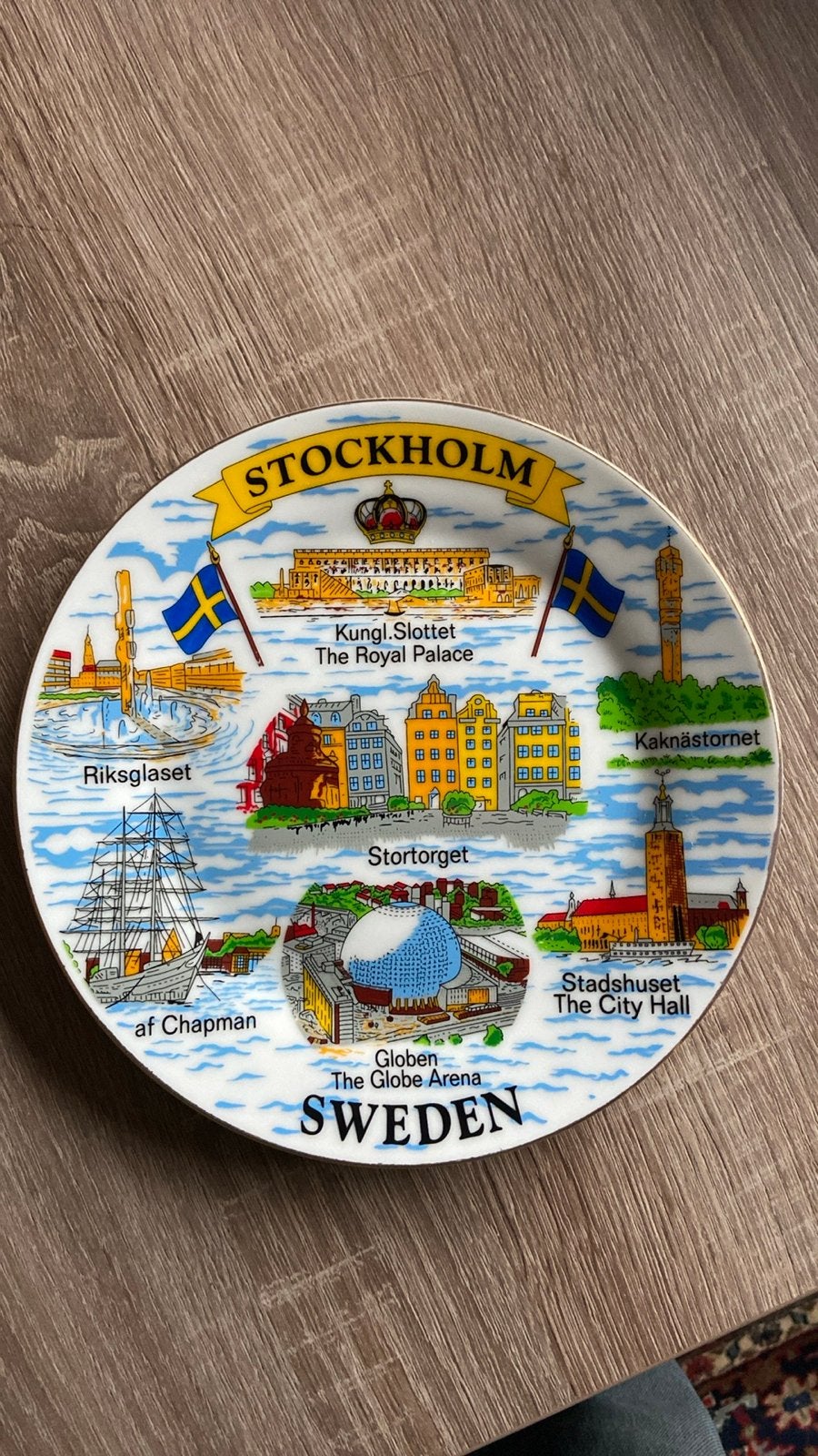 Decoratief bord Stockholm Zweden souvenir, Ophalen of Verzenden