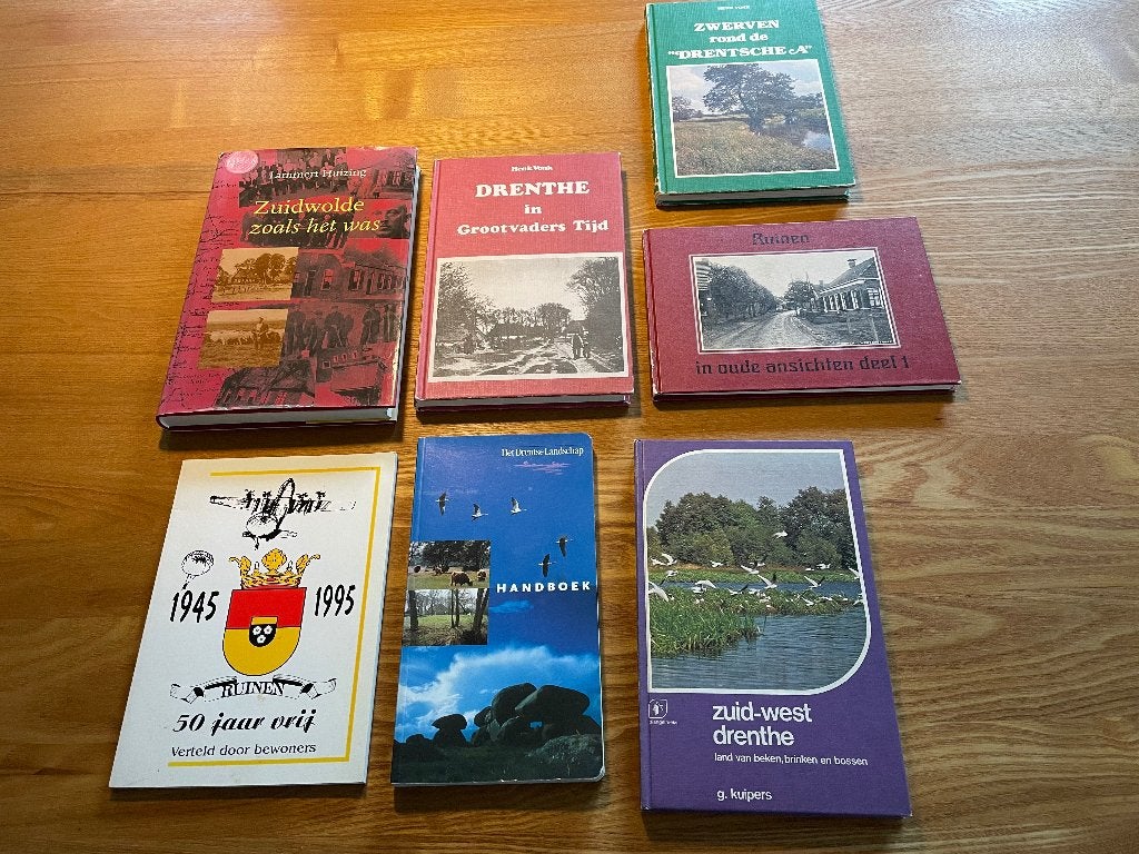 Boeken over Drenthe, Zuidwolde en Ruinen, Boeken, Ophalen of Verzenden, 20e eeuw of later, Gelezen, Zie beschrijving