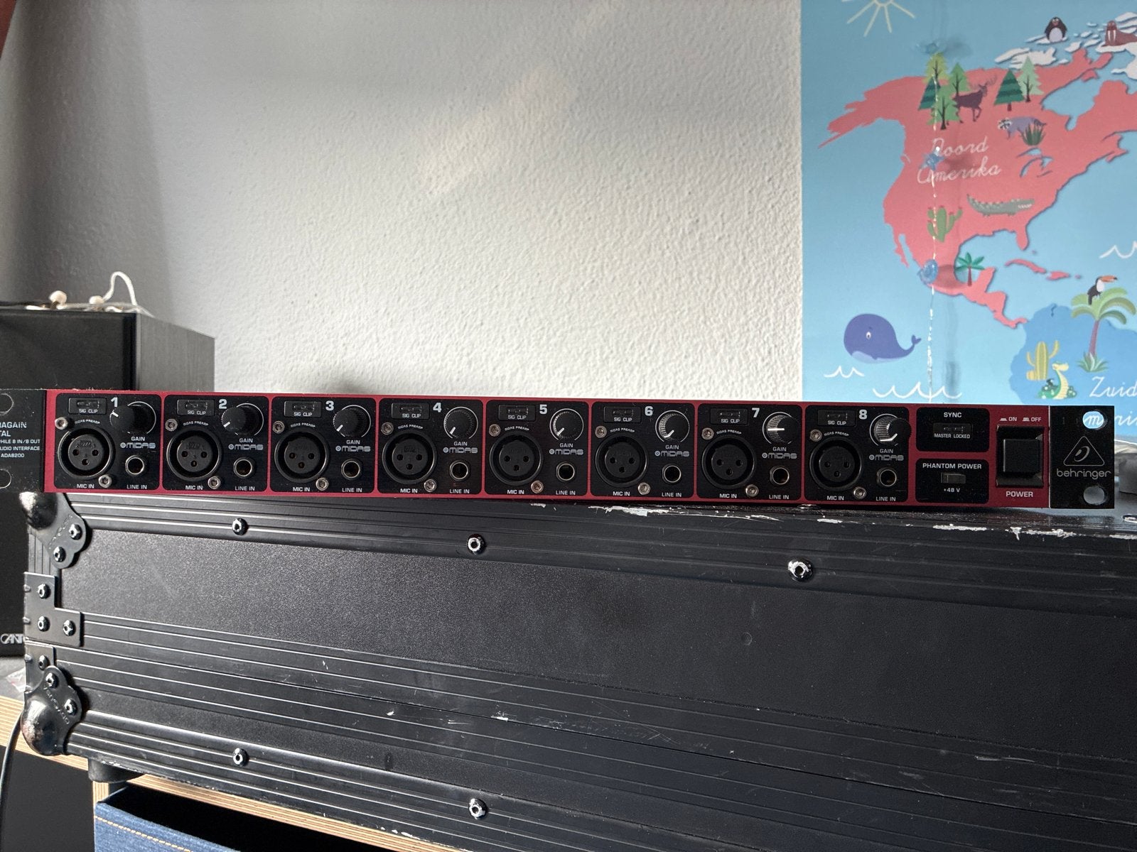 Behringer Ultragain Digital ADA8200 Audio Interface, Ophalen of Verzenden, Gebruikt, 5 tot 10 kanalen, Microfooningang