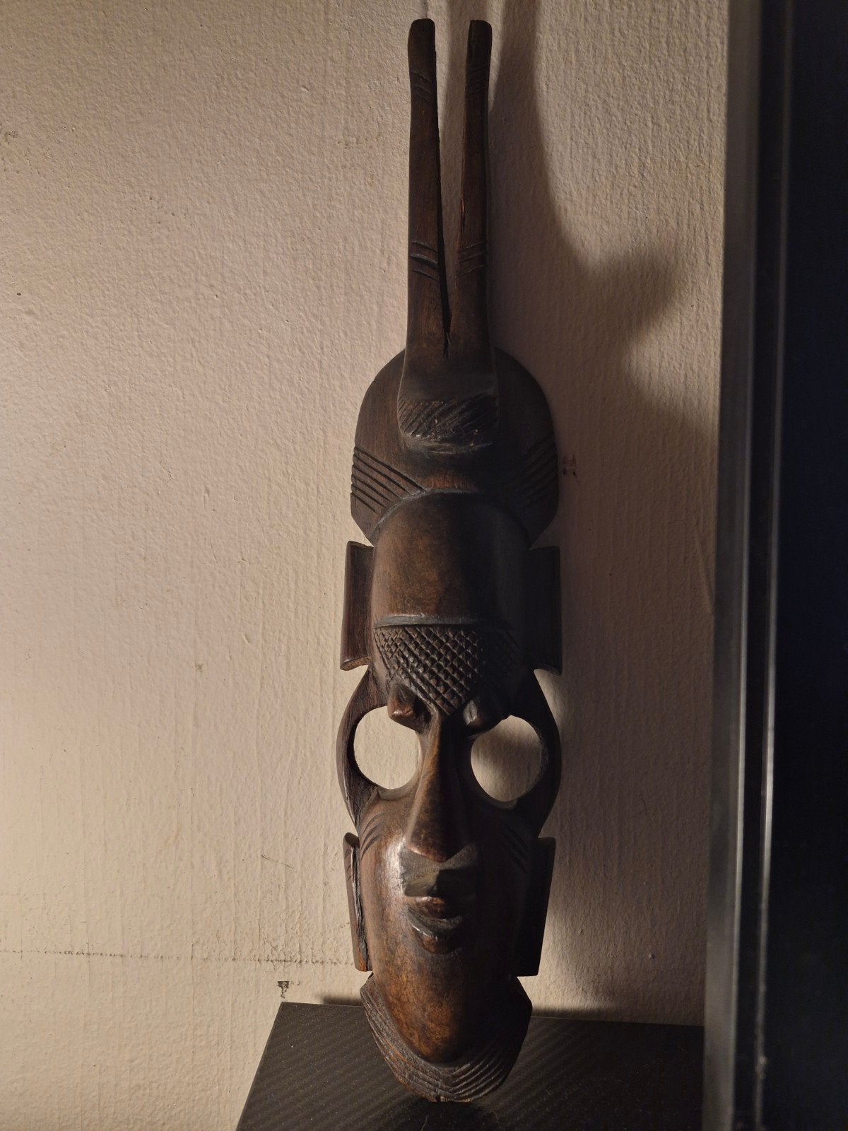 ​Vintage houten masker wanddecoratie – Handgemaakt (Bali / E, Huis en Inrichting, Verzenden