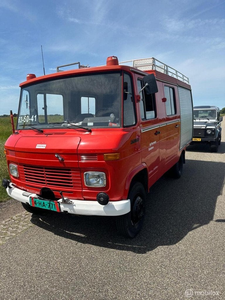 Mercedes 508 Diesel brandweer camper 1979 mrb vrij, Auto's, Overige carrosserieën, Mercedes-Benz, Bedrijf, 3758 cc
