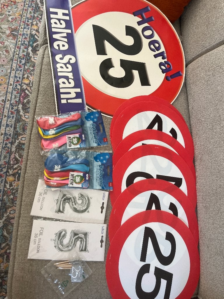 25 jaar versiering, Ophalen, Zo goed als nieuw, Versiering, Verjaardag