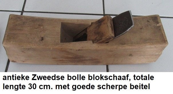 antieke Zweedse bolle schaaf met goede beitel, Antiek en Kunst, Ophalen of Verzenden