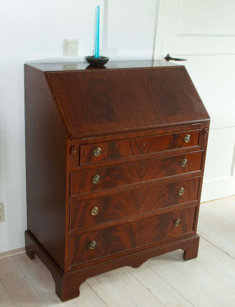 Mahoniehouten secretaire met klepbureau, Ophalen, Gebruikt, Klassiek