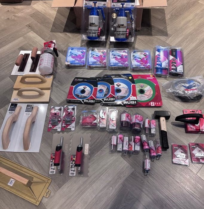 Partij Rubi tegelzet gereedschap - Nieuw, Ophalen of Verzenden, Nieuw, Gereedschapsset, Rubi