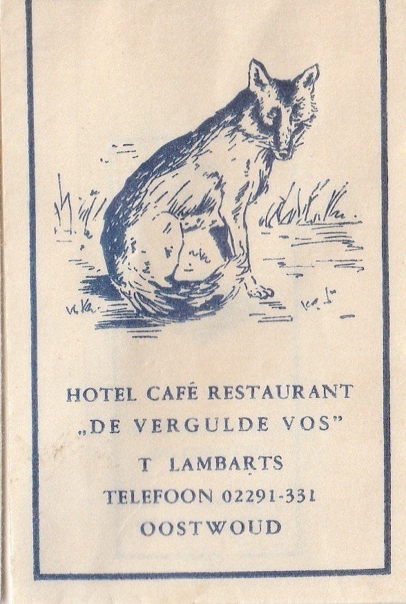 De Vergulde Vos Oostwoud - T Lambarts, Ophalen of Verzenden