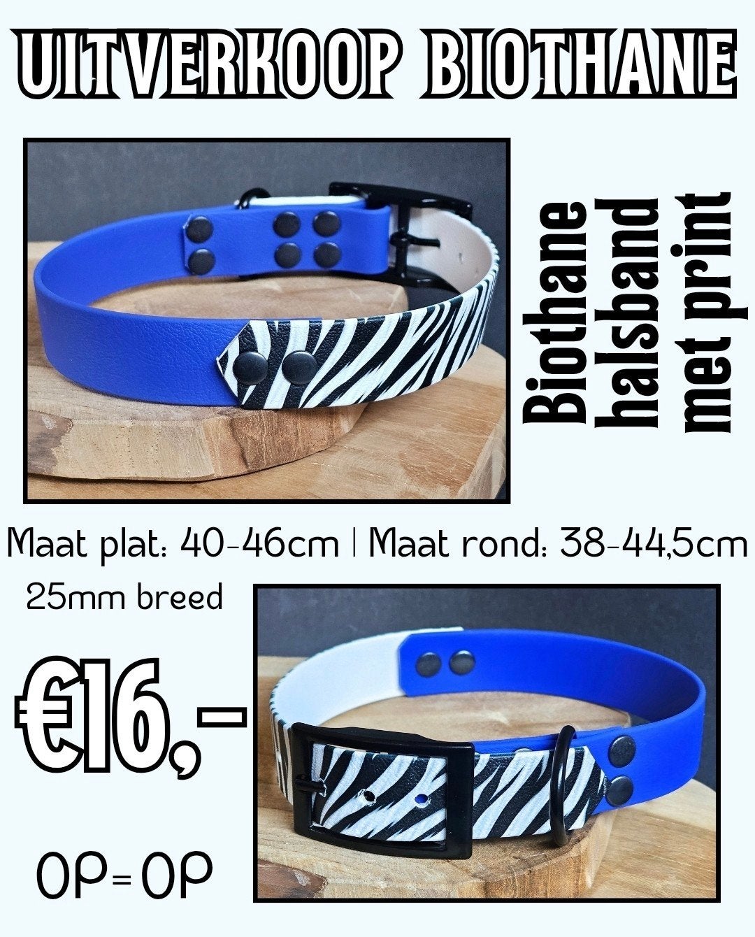 Nieuwe Biothane halsband | Hond | Handgemaakt, Verzenden, Handgemaakt, Nieuw
