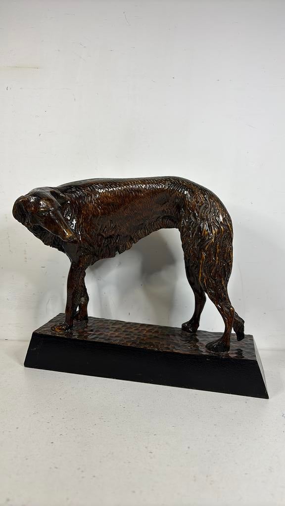 Sculptuur art deco - hond, Antiek en Kunst, Kunst | Beelden en Houtsnijwerken, Ophalen of Verzenden