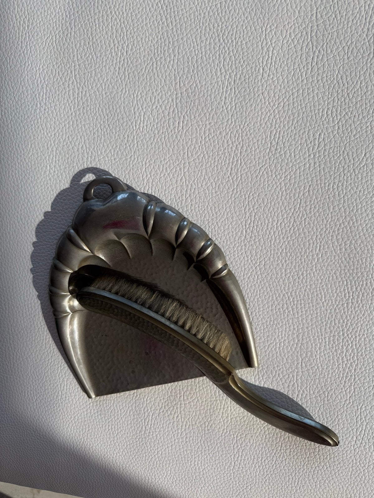 Antieke Art Deco kruimelveger en blik, verzilverd, Antiek en Kunst, Ophalen of Verzenden