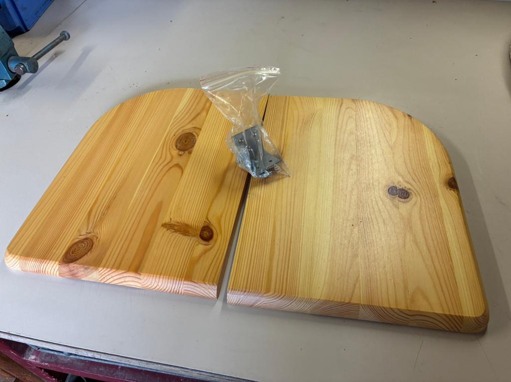 Hoekwand planken (2 stuks), Huis en Inrichting, Nieuw, Minder dan 50 cm, Tafelblad, Grenenhout