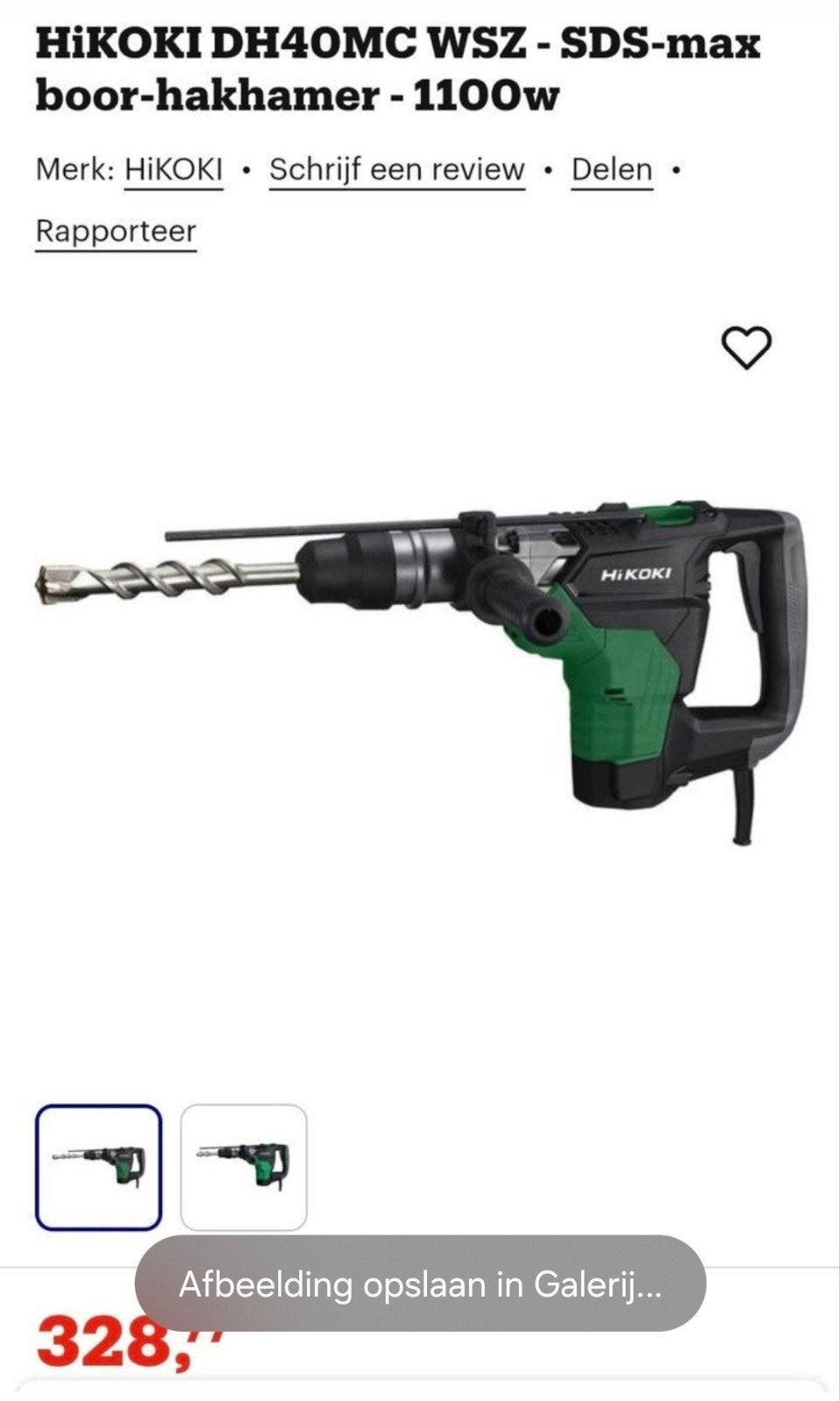 Hikoki boormachine sds max in koffer ZGAN, Ophalen, Zo goed als nieuw, Boormachine