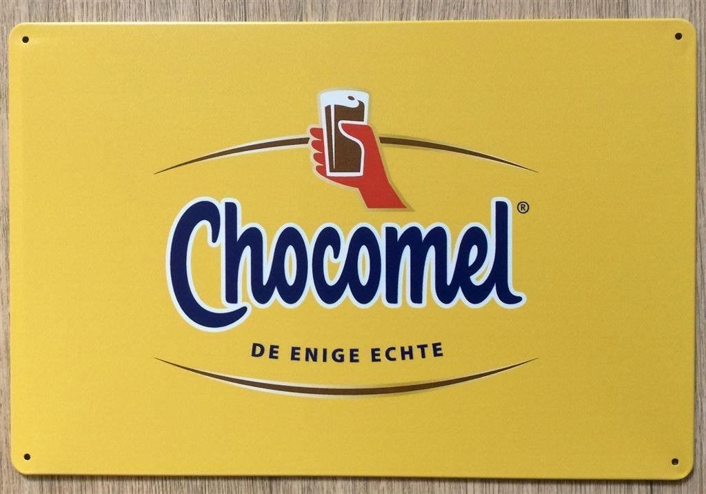 CHOCOMEL Metalen Bord bar pub reclame wandbord, Verzenden, Nieuw, Reclamebord
