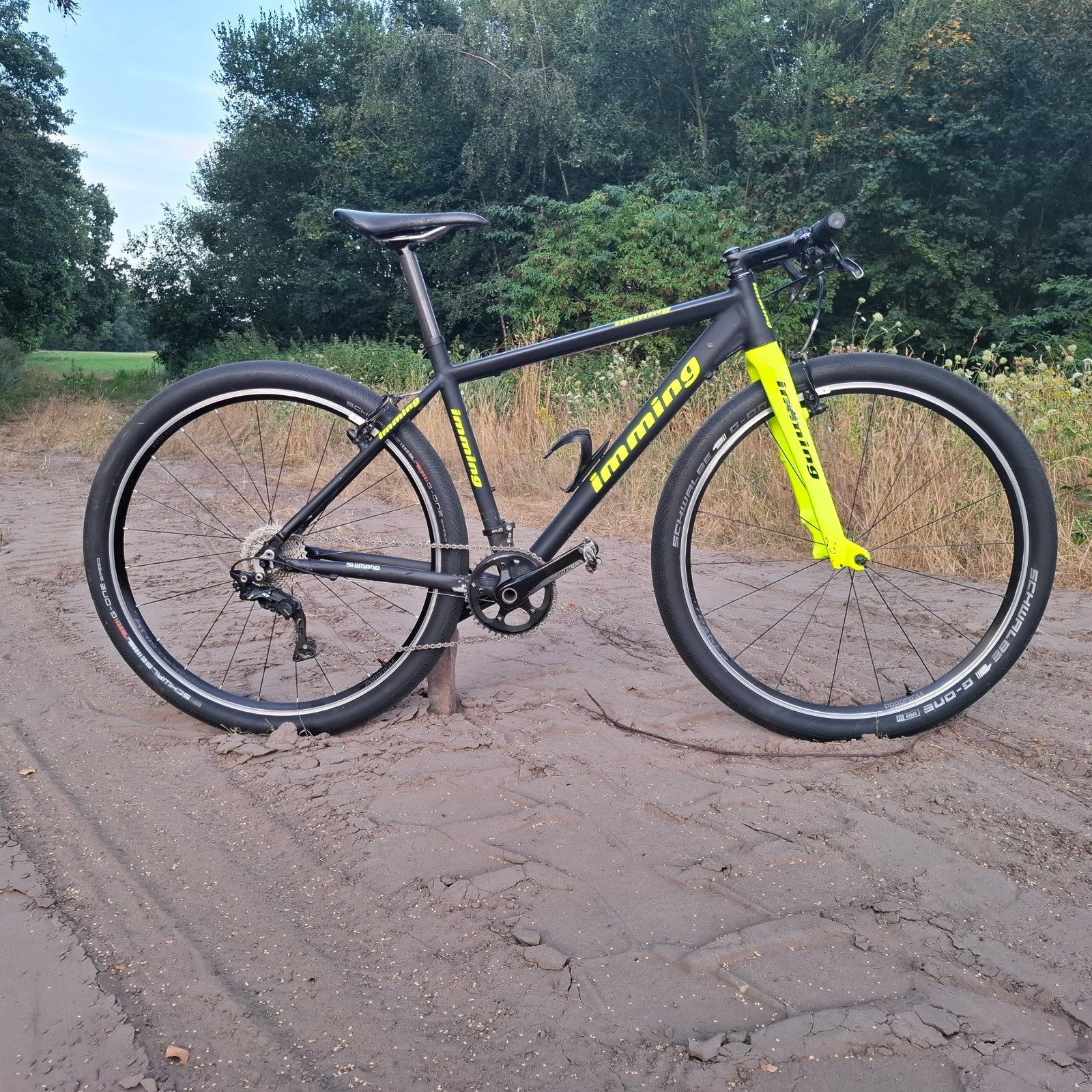 strandfiets all-rounder v-brakes 49 cm, maat M., Fietsen en Brommers, Gebruikt, Velgrem, 49 tot 53 cm, Geen vering