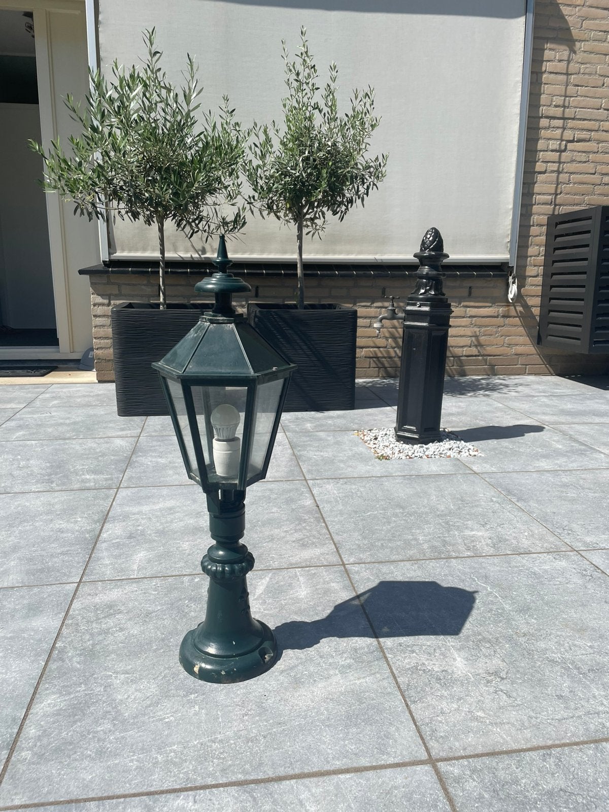 Buitenlamp monumenten groen, Ophalen, Gebruikt, Staande lamp, Netvoeding