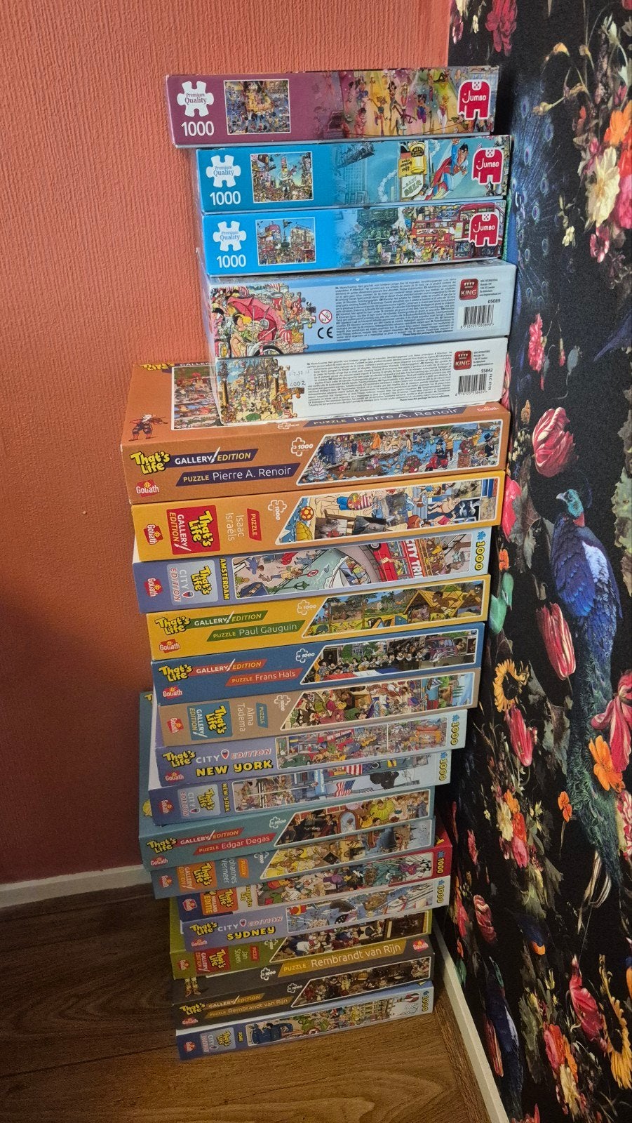 20 complete legpuzzels 1000stukjes, Ophalen, 500 t/m 1500 stukjes, Zo goed als nieuw, Legpuzzel