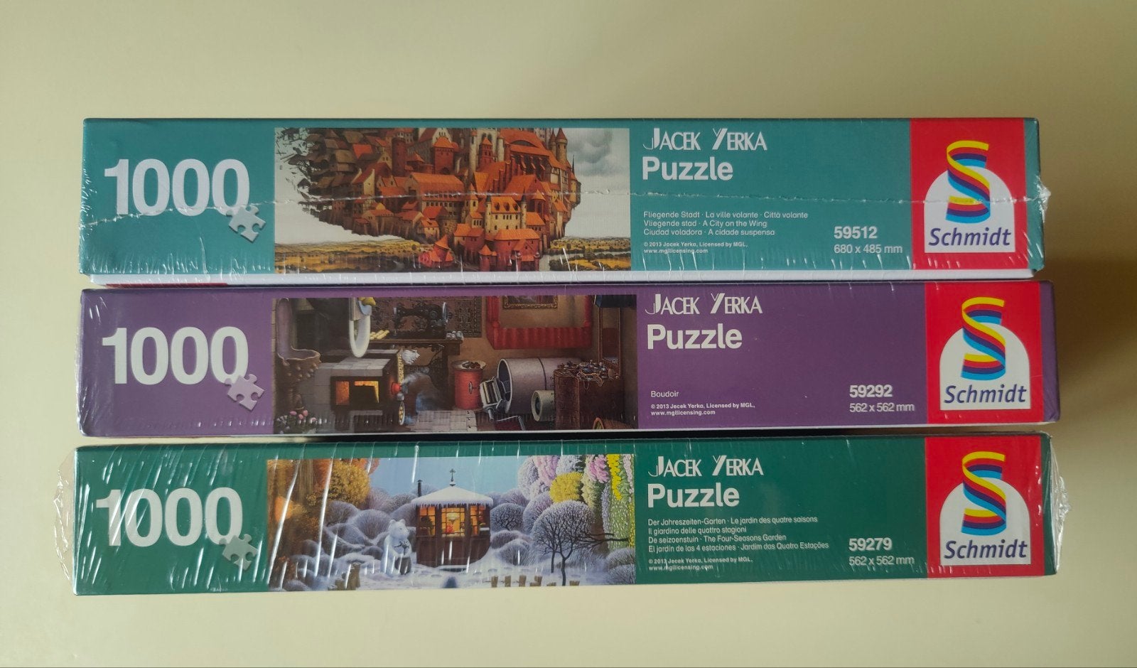 ZELDZAME SET Jacek Yerka 59512 59279 59292 Schmidt NIEUW, Ophalen of Verzenden, 500 t/m 1500 stukjes, Nieuw, Legpuzzel