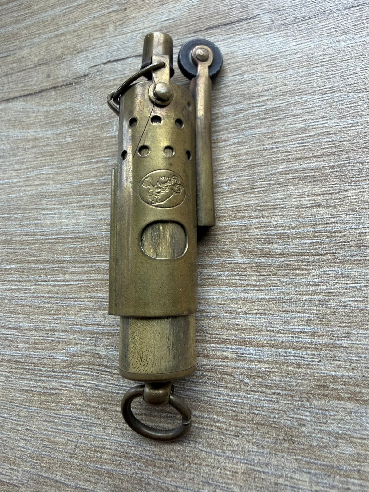 Vintage messing legeraansteker / loopgraaf aansteker, Ophalen of Verzenden, Gebruikt, Aansteker