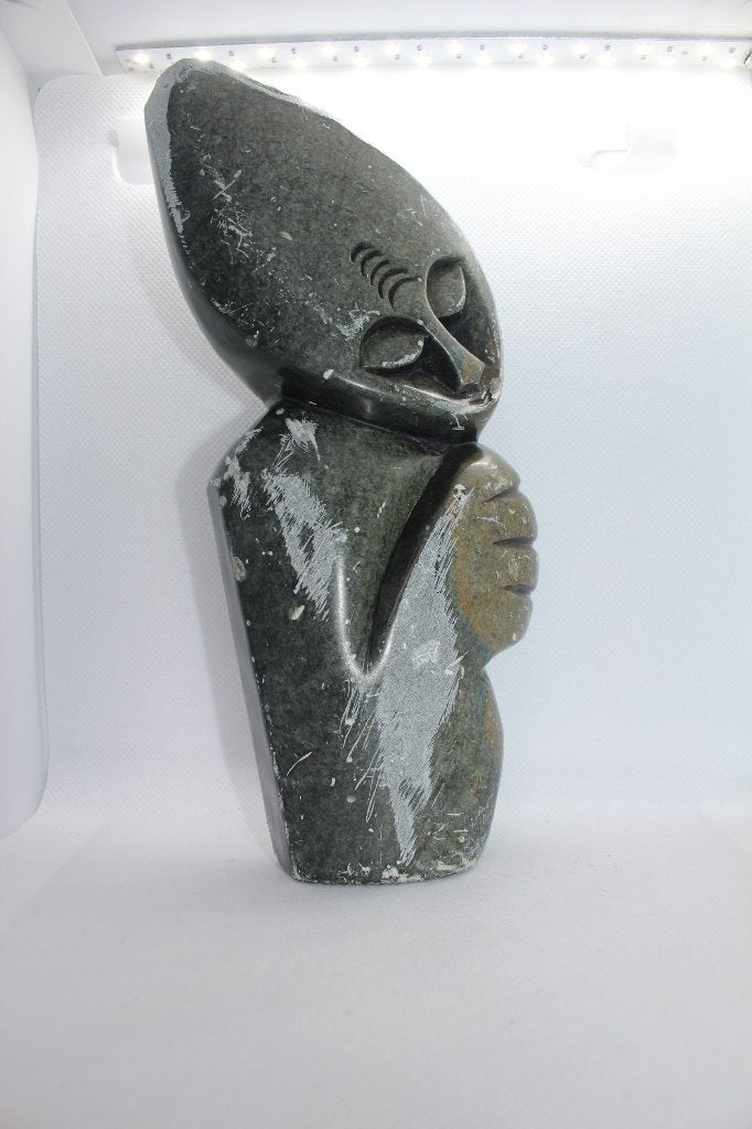 shona sculptuur uit zimbabwe, Antiek en Kunst, Afrika, Groen, Handgemaakt, Beeld