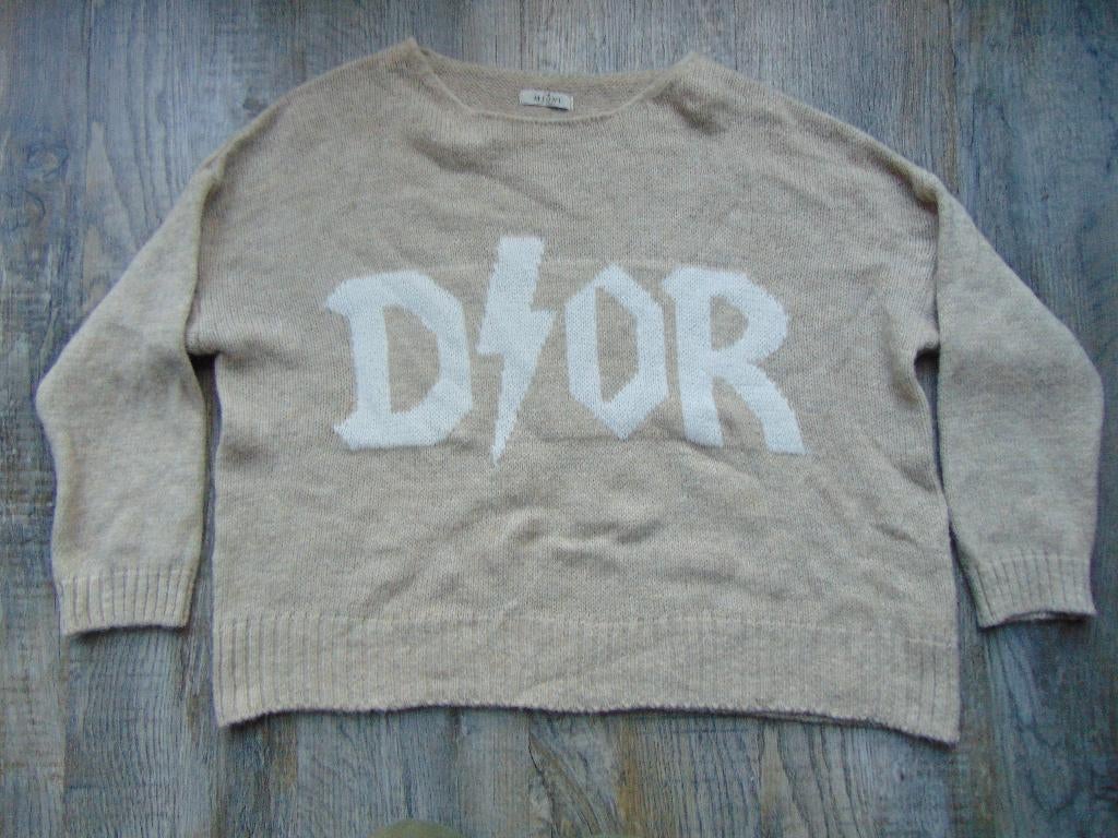 Mioni Italia beige trui maat 3 = XXL truitje deels wol, Kleding | Dames, Beige, Maat 46/48 (XL) of groter, Ophalen of Verzenden