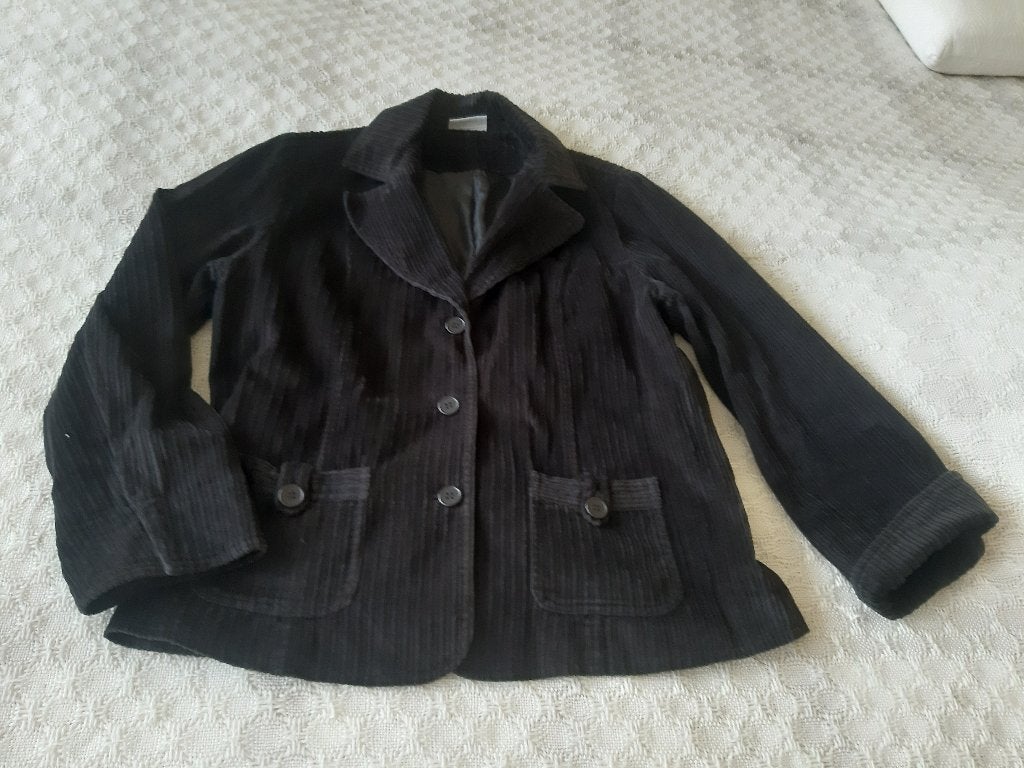 sportief zwart rib jasje Yessica maat 44, Kleding | Dames, Ophalen, Maat 42/44 (L), Zo goed als nieuw, Jasje