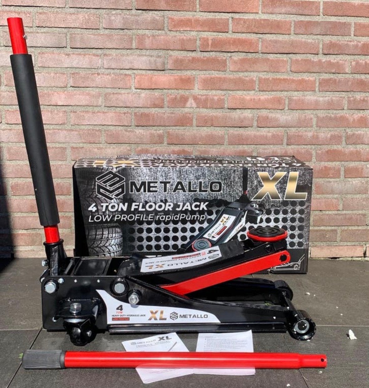 Metallo 4 ton floor jack krik - nieuw, Ophalen, Nieuw, Hydraulisch, Garagekrik