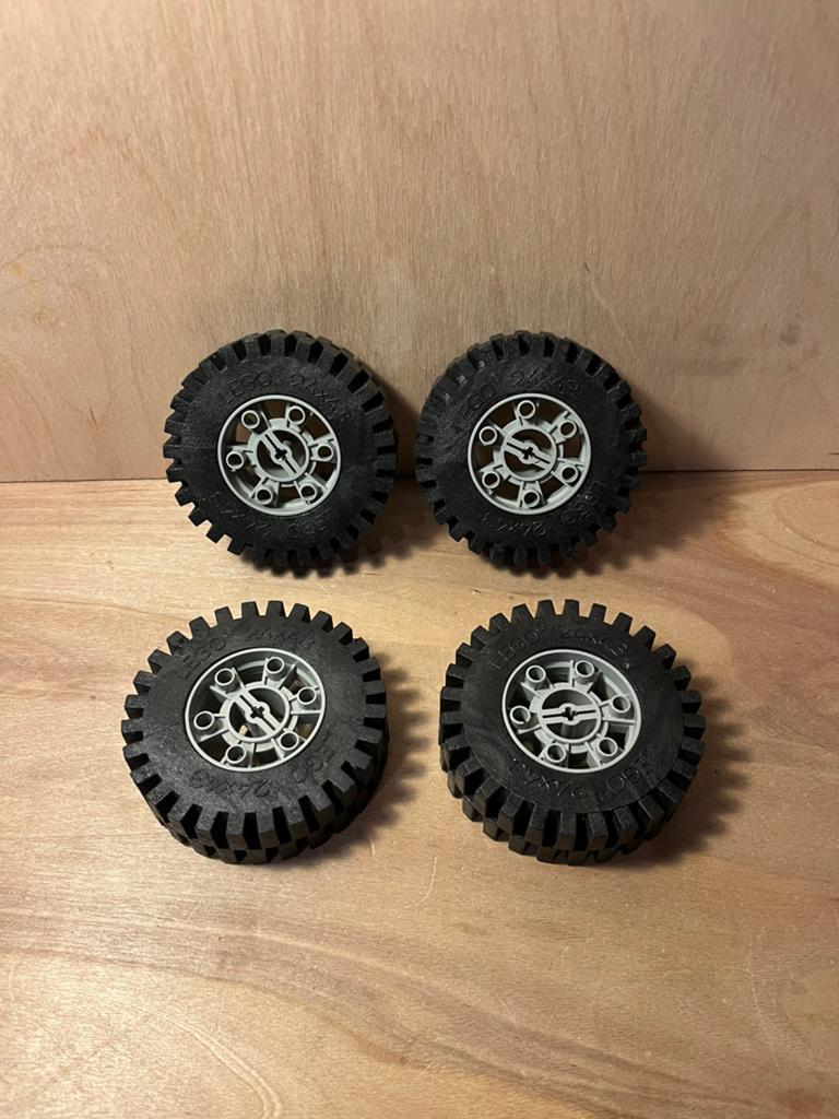 Lego Partij/Lot Technic Wielen 24 x 43 4 stuks, Gebruikt, Lego, Ophalen of Verzenden, Technic