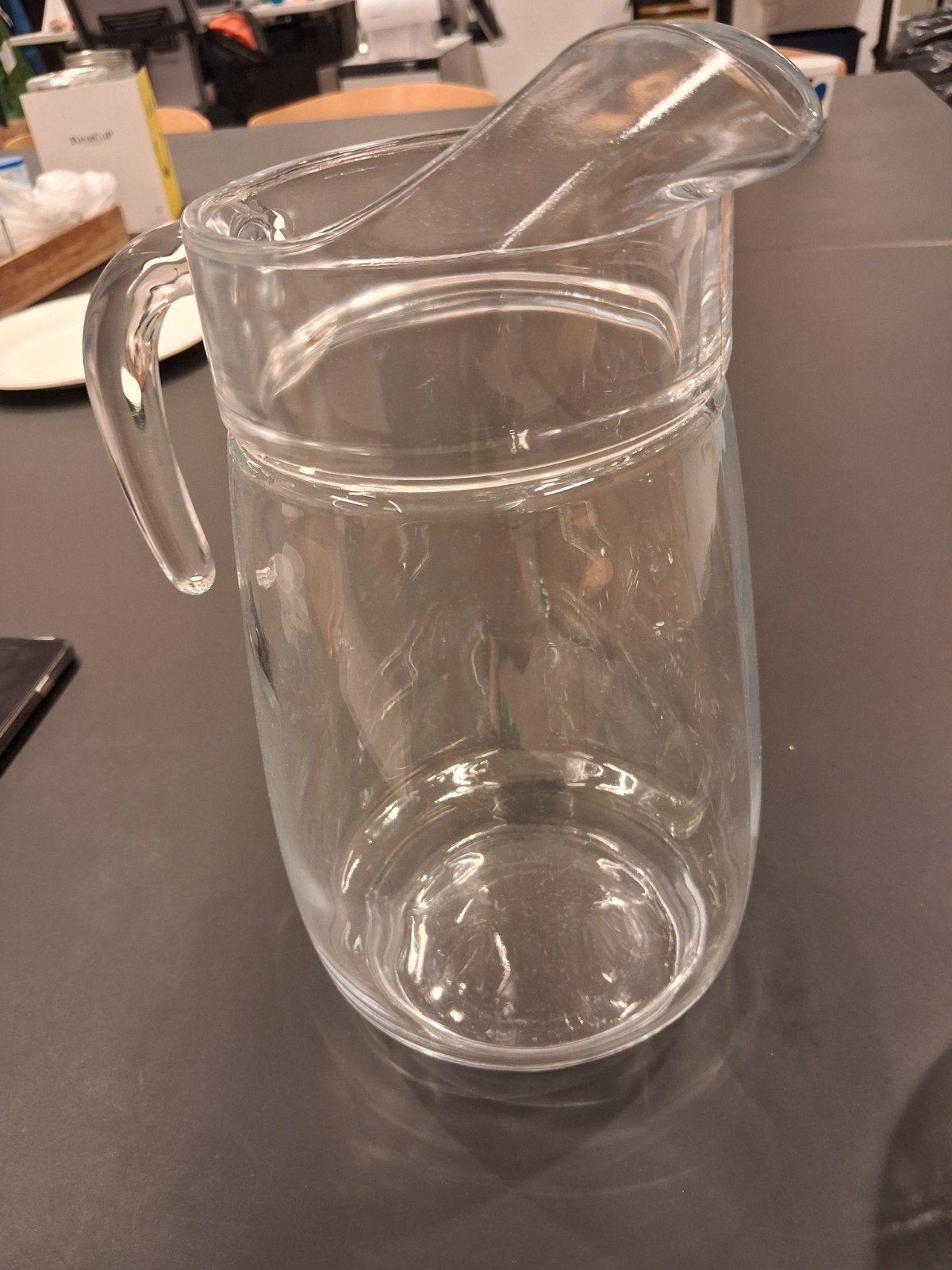 Glazen karaf met handvat, Transparant, Met handvat, Ophalen of Verzenden, Glas