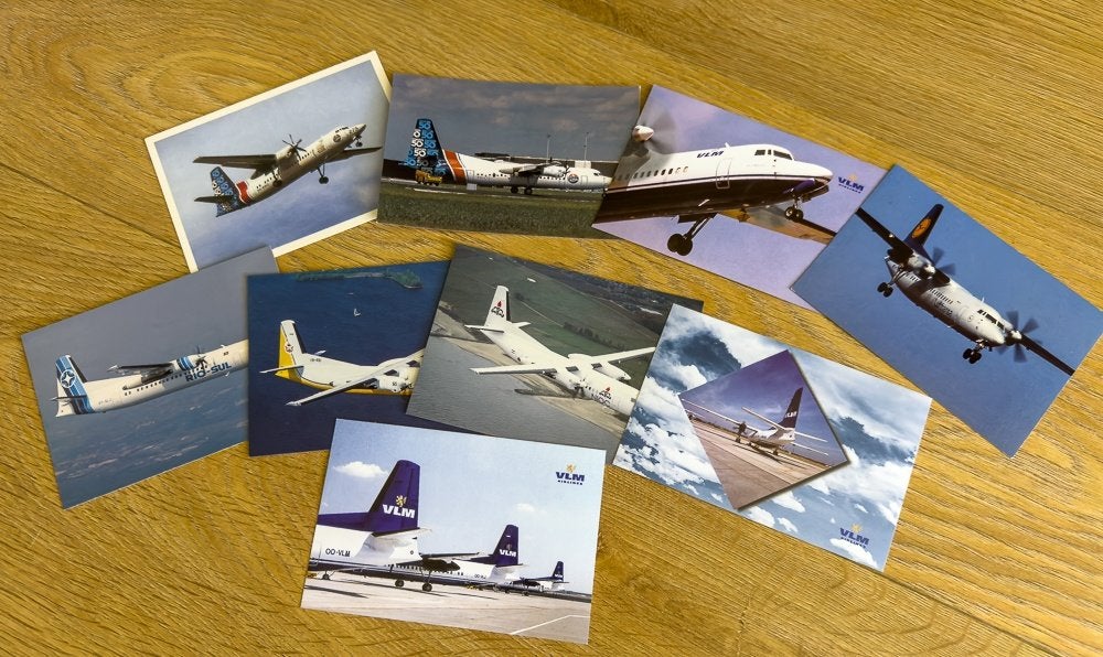 Fokker 50 ansichtkaarten, Ophalen of Verzenden, Zo goed als nieuw, Kaart, Foto of Prent