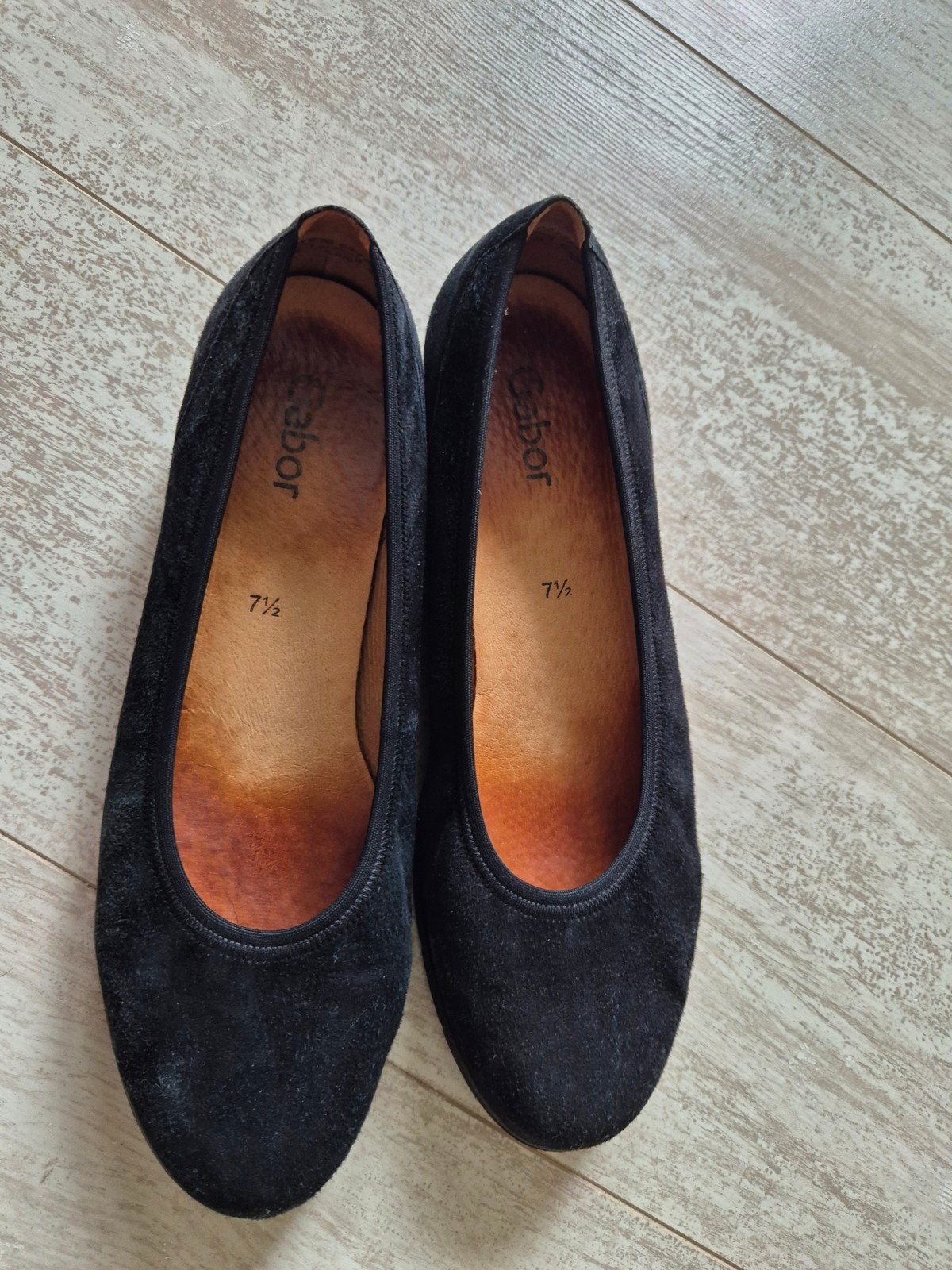 Zwarte ballerina's met dikke zool van Gabor mt 41, Zwart, Gabor, Gedragen, Ballerina's