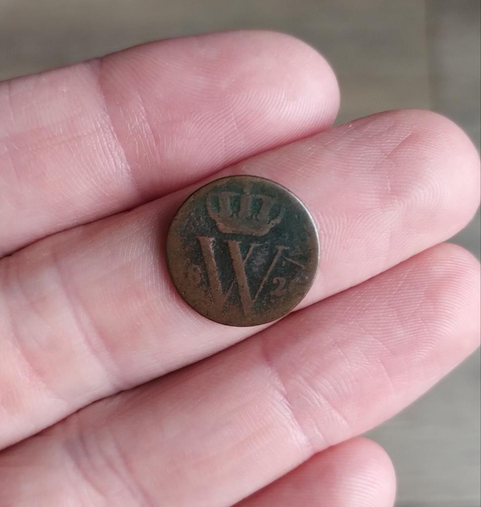 Zeldzame Halve (of 1/2) Cent 1826 B (Brussel) - Willem I, Verzenden, Koning Willem I, Overige waardes, Losse munt