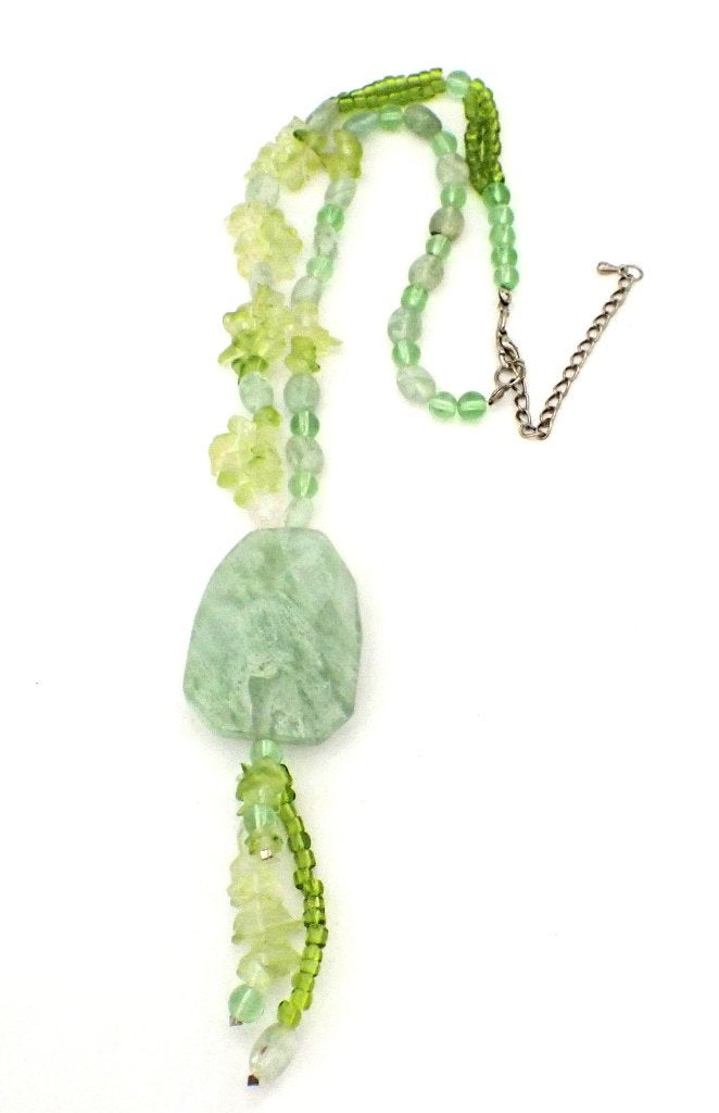 Mooi halfedelstenen collier, Verzenden, Zo goed als nieuw, Steen of Mineraal, Met edelsteen